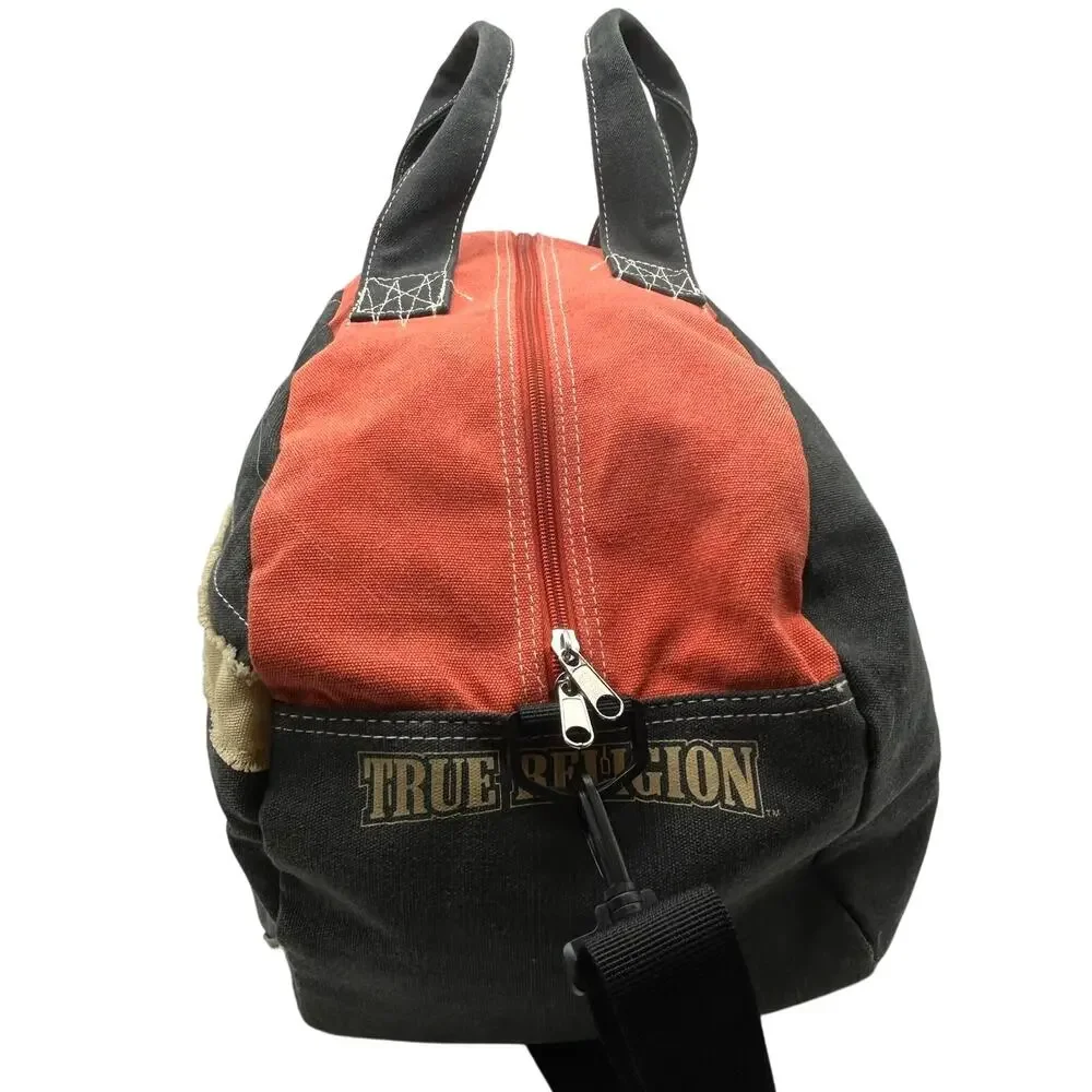 True Religion Canvas Duffle Bag Overnight Travel Unisex Vintage Y2K Designer